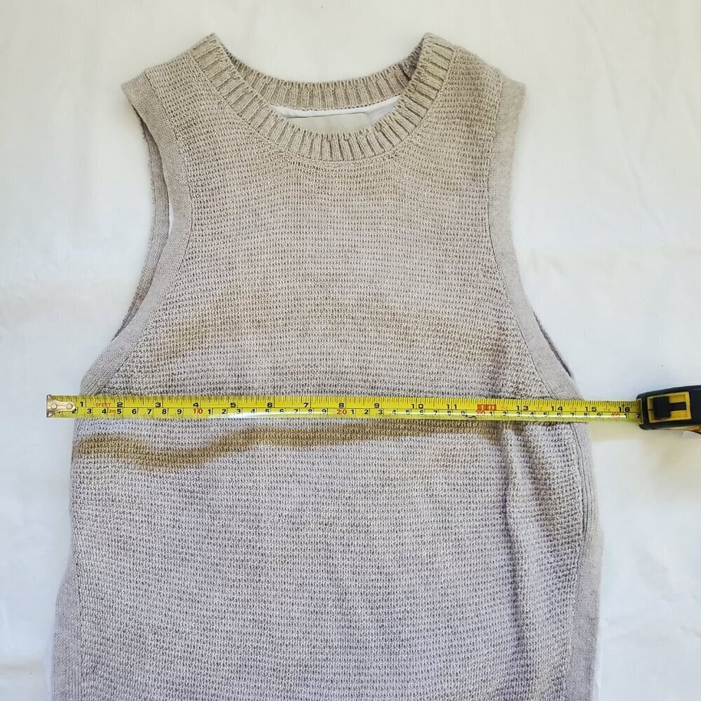 Brochu Walker Vail Layered Sweater Tank Linen Blend in Cream, size S (C-9) - Picture 10 of 12